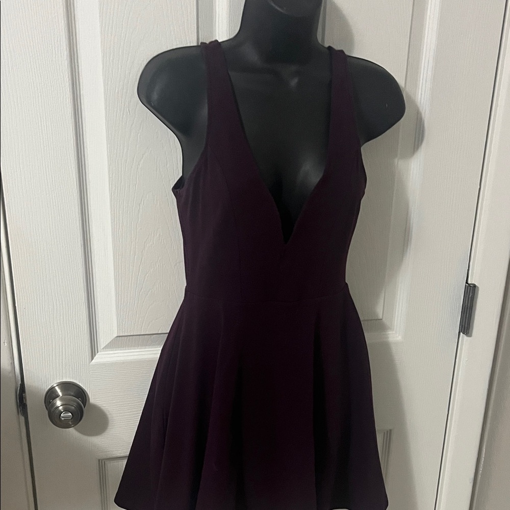 Express Deep Purple Mini Skort Dress